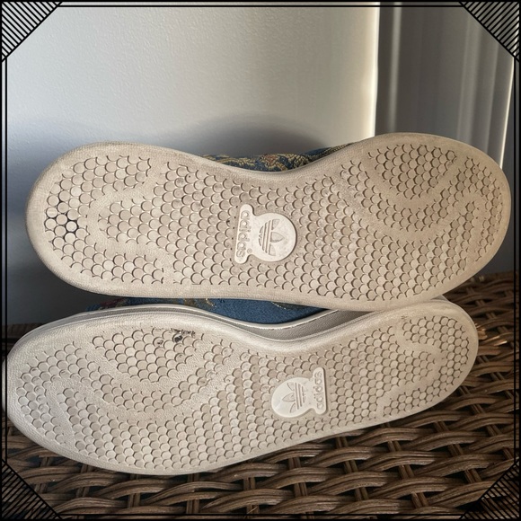 Rare Pharrell Williams X Adidas Stan Smith Mid Jacquard Floral Hi’s - Picture 6 of 10